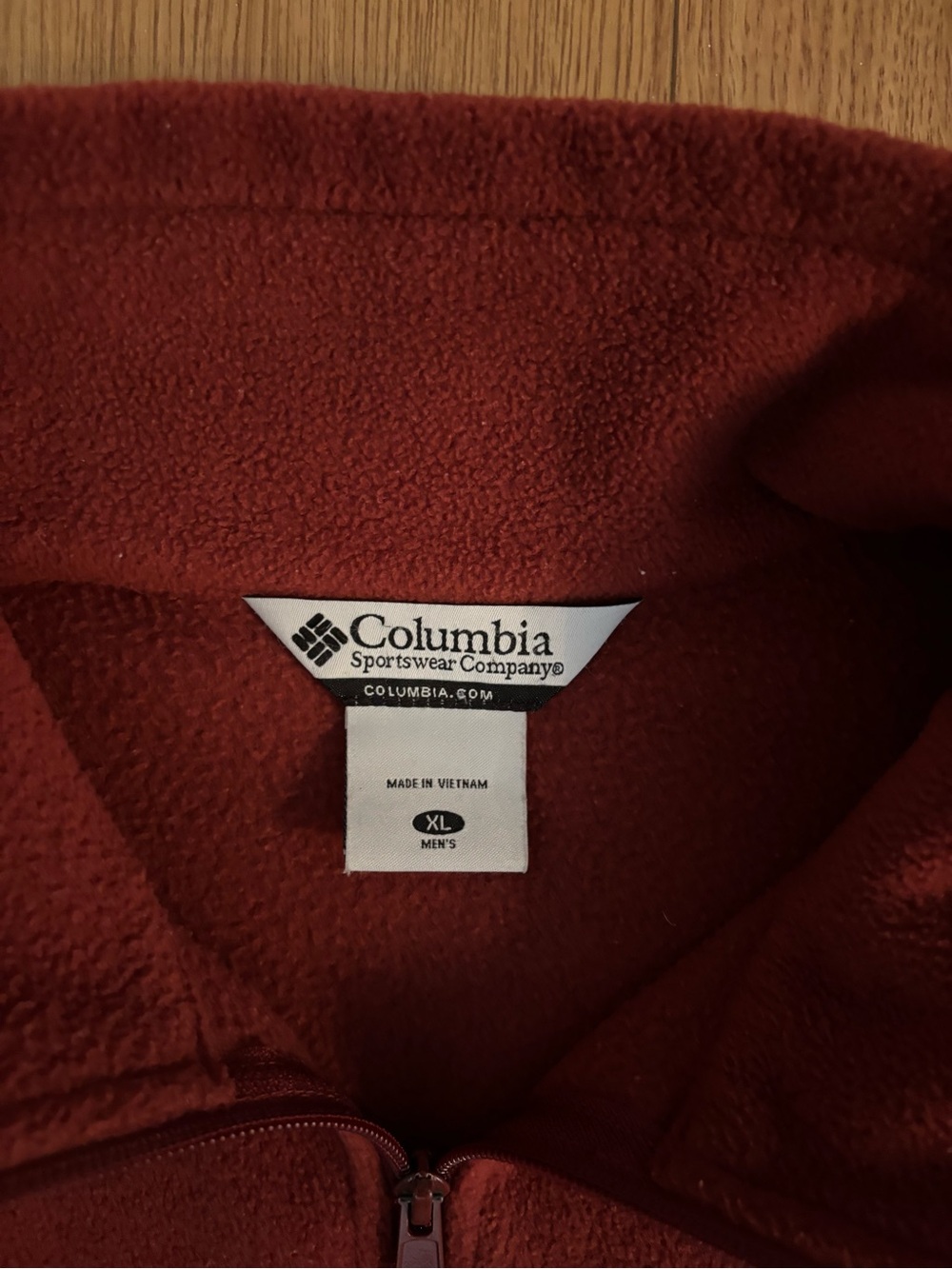 Columbia Full-Zip Fleece Jacket - Rust Red - Picture 4 of 5